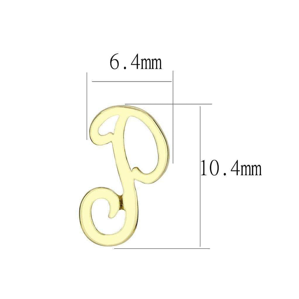 LO4671 - Flash Gold Brass Earrings with No Stone - Alamode - Flyclothing LLC