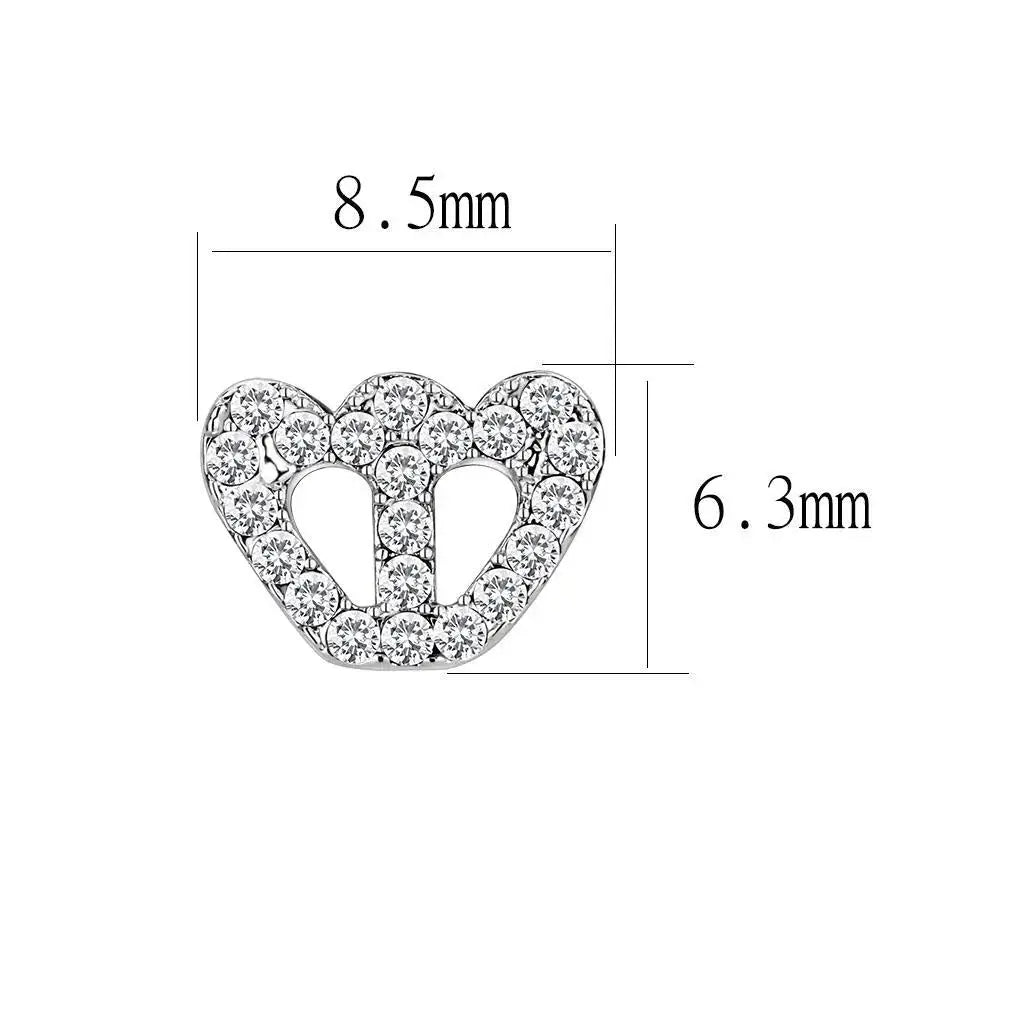 LO4673 - Rhodium Brass Earrings with Top Grade Crystal in Clear - Alamode - Flyclothing LLC