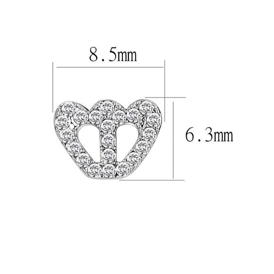 LO4673 - Rhodium Brass Earrings with Top Grade Crystal  in Clear