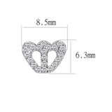 LO4673 - Rhodium Brass Earrings with Top Grade Crystal  in Clear - Alamode