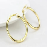 LO4682 - Gold Brass Earrings with No Stone - Alamode - Flyclothing LLC