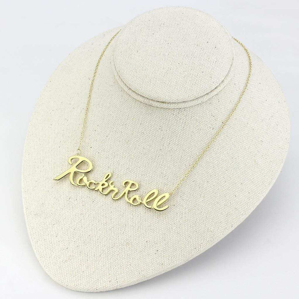 LO4689 - Flash Gold Brass Necklace with No Stone - Alamode - Flyclothing LLC