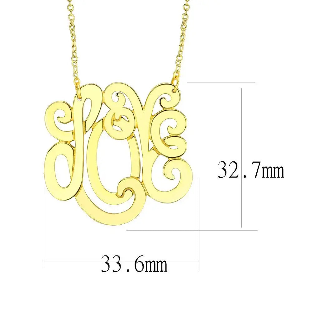 LO4690 - Rhodium Brass Necklace with No Stone - Alamode - Flyclothing LLC