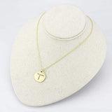 LO4698 - Gold & Brush Brass Chain Pendant with Top Grade Crystal in Clear - Alamode - Flyclothing LLC