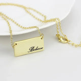 LO4700 - Flash Gold Brass Necklace with Top Grade Crystal in Clear - Alamode - Flyclothing LLC