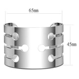 LO479 - Stainless Steel Bangle with No Stone - Alamode - Flyclothing LLC