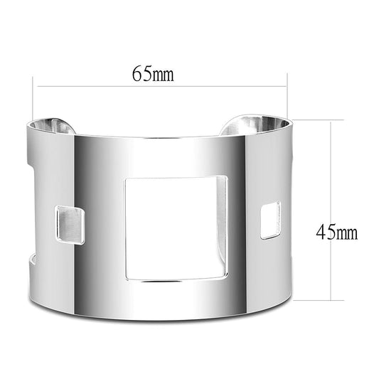 LO482 -  Stainless Steel Bangle with No Stone