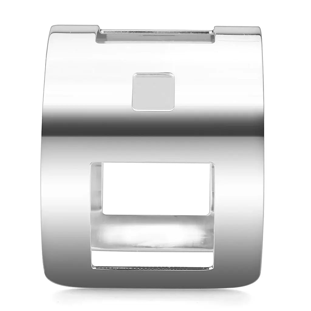 LO482 - Stainless Steel Bangle with No Stone - Alamode - Flyclothing LLC