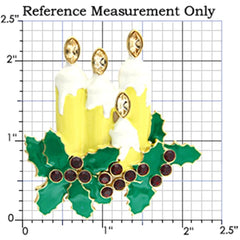 LO844 - Gold White Metal Brooches with Top Grade Crystal  in Citrine Yellow
