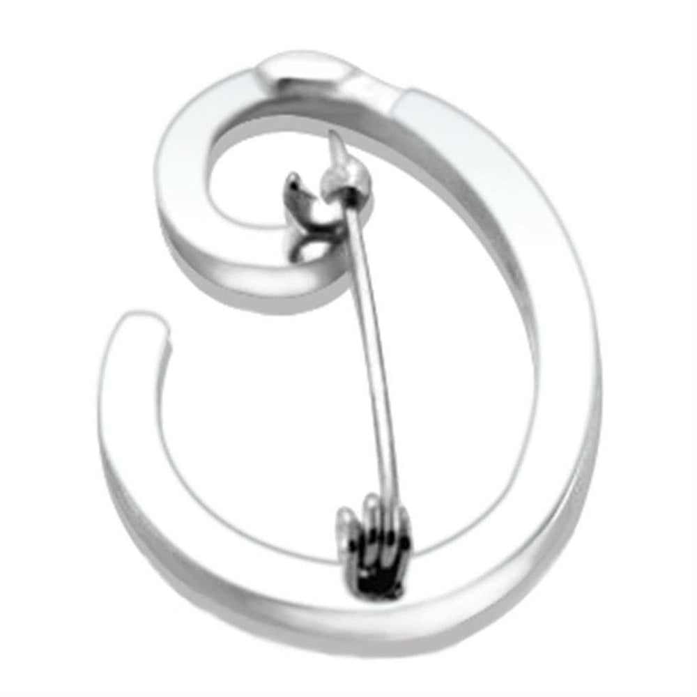 LOA1361 - Rhodium Brass Brooches with Top Grade Crystal in Clear - Alamode - Flyclothing LLC