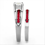 LOA1362 - High polished (no plating) Stainless Steel Ring with AAA Grade CZ in Multi Color - Alamode - Flyclothing LLC