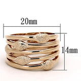 LOA899 - Rose Gold Brass Ring with No Stone - Alamode