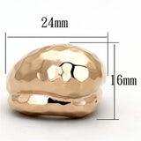 LOA901 - Rose Gold Brass Ring with No Stone - Alamode - Flyclothing LLC