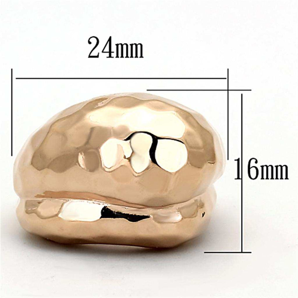 LOA901 - Rose Gold Brass Ring with No Stone - Alamode - Flyclothing LLC