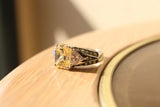 LOAS1389 - Rhodium 925 Sterling Silver Ring with AAA Grade CZ in Light Yellow - Alamode - Flyclothing LLC