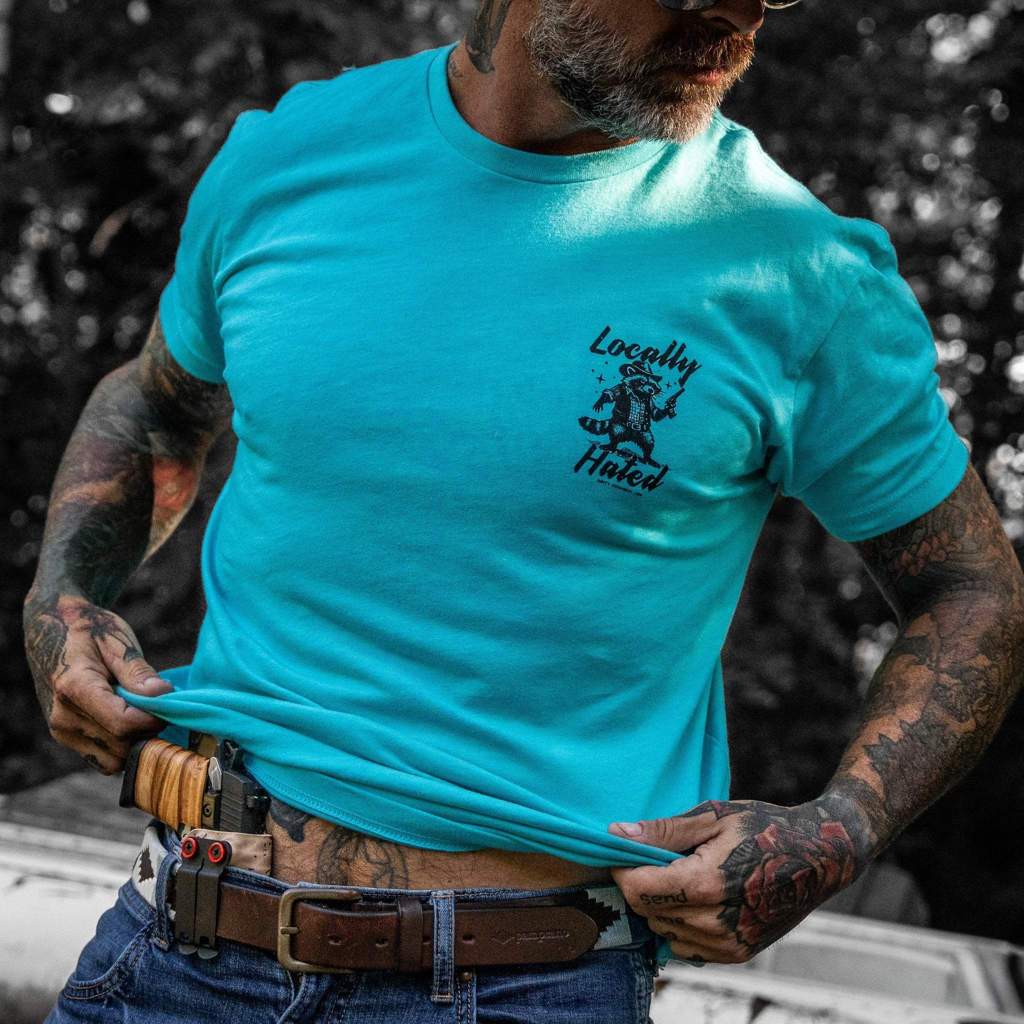 Locally Hated Men's T-Shirt - DIRTY COWBOY USA - Flyclothing LLC