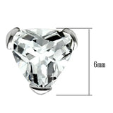 LOS048 - Rhodium 925 Sterling Silver Earrings with AAA Grade CZ in Clear - Alamode - Flyclothing LLC