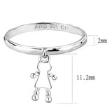 LOS327 - Silver 925 Sterling Silver Ring with No Stone - Alamode - Flyclothing LLC