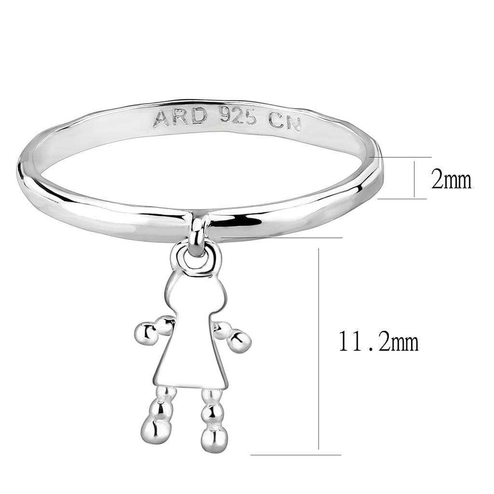 LOS327 - Silver 925 Sterling Silver Ring with No Stone - Alamode - Flyclothing LLC