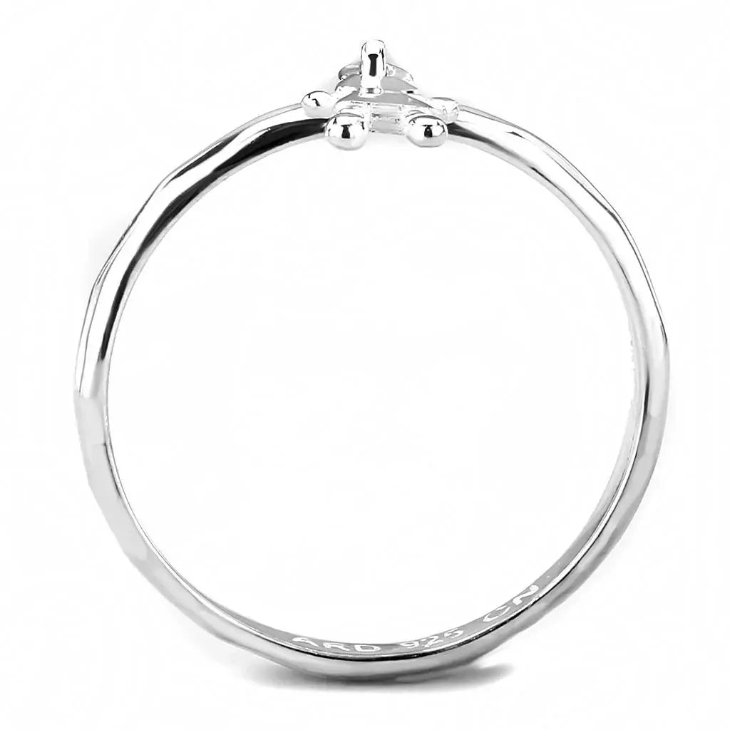 LOS327 - Silver 925 Sterling Silver Ring with No Stone - Alamode - Flyclothing LLC