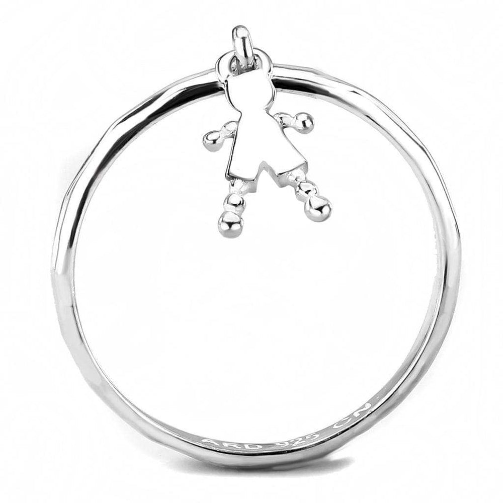 LOS328 - Silver 925 Sterling Silver Ring with No Stone - Alamode - Flyclothing LLC