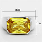 LOS674 - Silver 925 Sterling Silver Ring with AAA Grade CZ in Topaz - Alamode - Flyclothing LLC