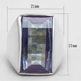 LOS692 - Silver 925 Sterling Silver Ring with AAA Grade CZ in Light Amethyst - Alamode - Flyclothing LLC