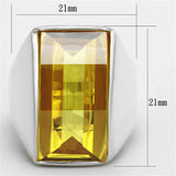 LOS693 - Silver 925 Sterling Silver Ring with AAA Grade CZ in Topaz - Alamode - Flyclothing LLC