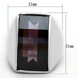 LOS694 - Silver 925 Sterling Silver Ring with AAA Grade CZ in Amethyst - Alamode - Flyclothing LLC