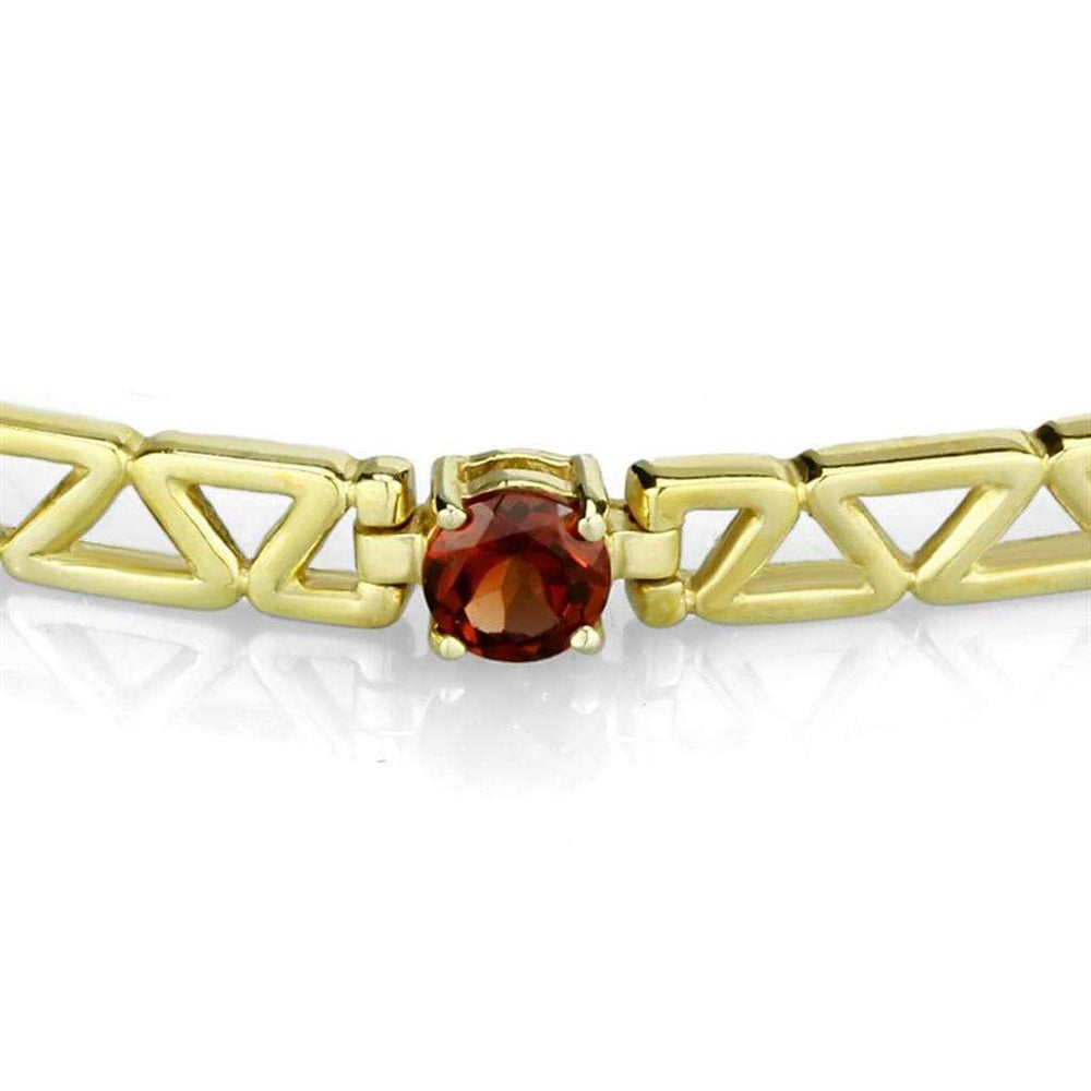 LOS840 - Gold 925 Sterling Silver Bracelet with AAA Grade CZ in Multi Color - Alamode - Flyclothing LLC