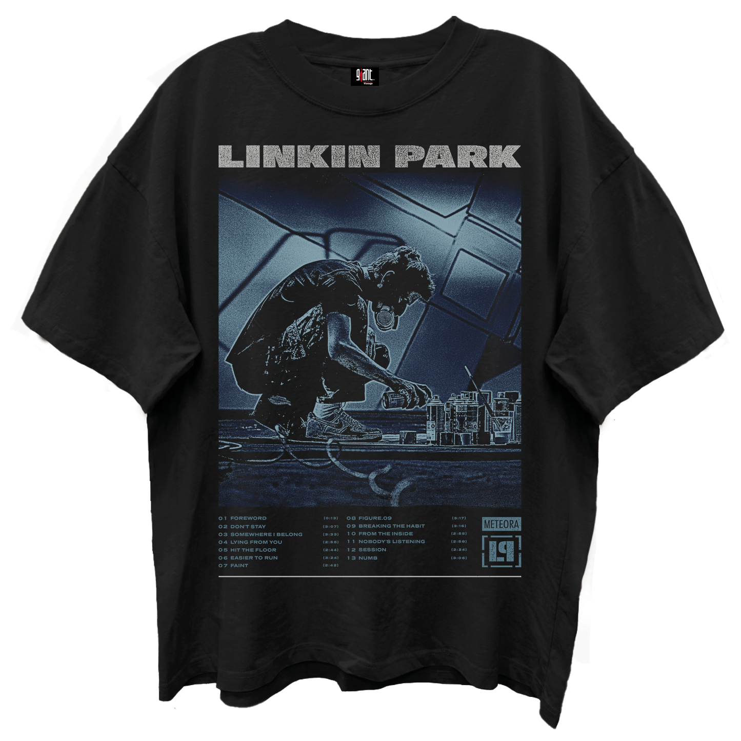 LINKIN PARK HYBRID METEORA SPRAY MAN LIMO BLACK T-SHIRT/GIANT VINTAGE
