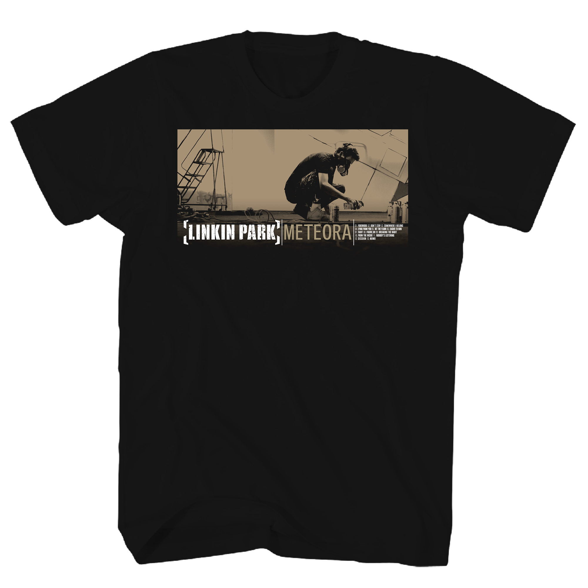 LINKIN PARK METEORA ALBUM COVER BLACK T-SHIRT