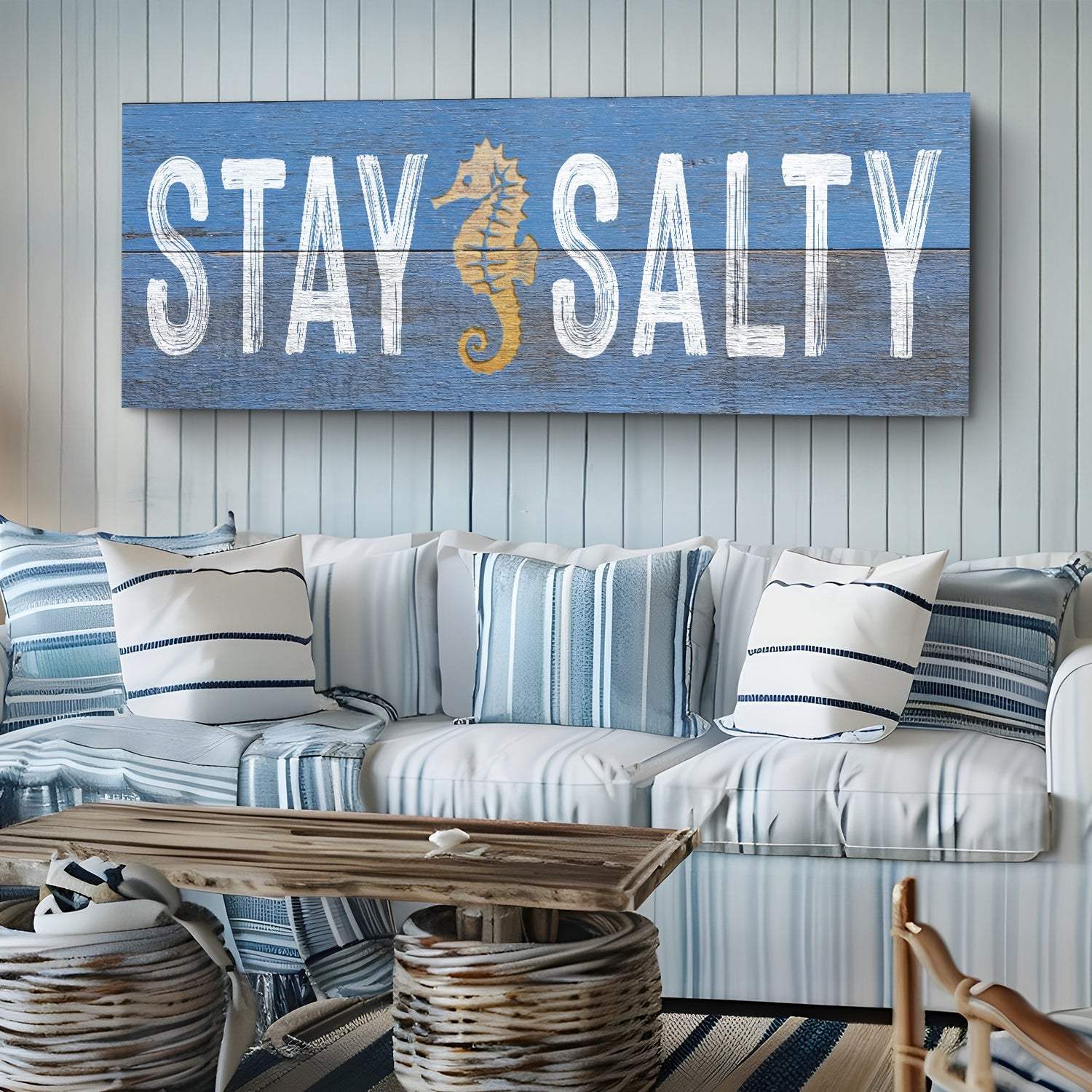 Stay Salty Coastal Sign VII - Tailored Canvases - Flyclothing LLC