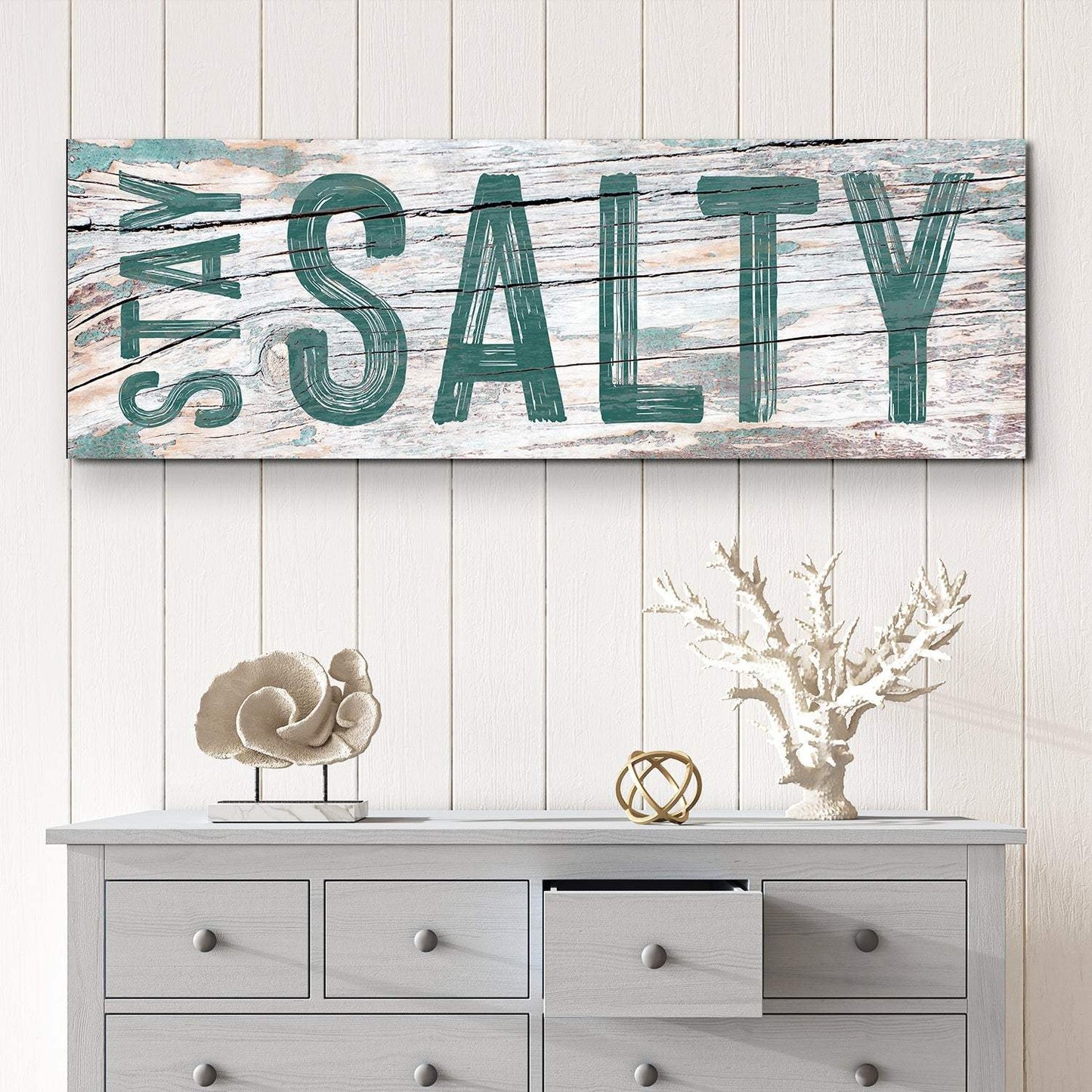 Stay Salty Coastal Sign VI - Tailored Canvases - Flyclothing LLC