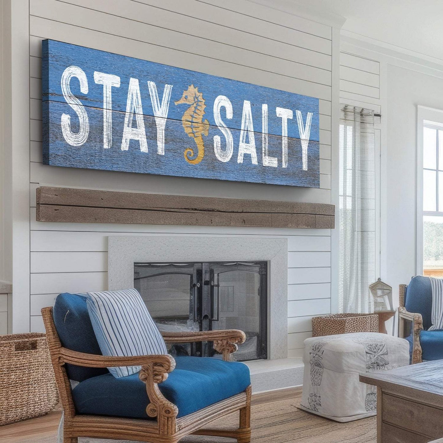 Stay Salty Coastal Sign VII - Tailored Canvases - Flyclothing LLC