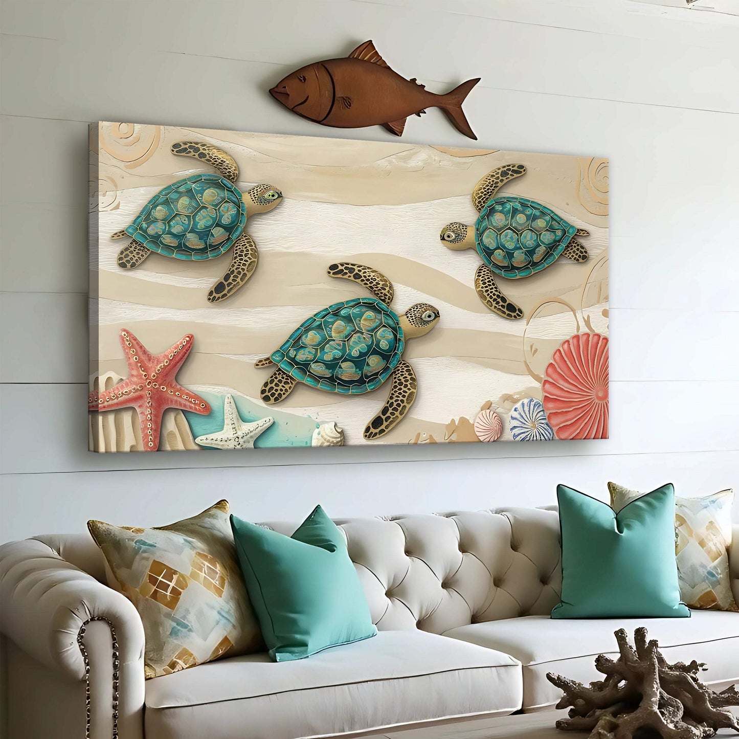 3D Coastal Wall Art VII - Tailored Canvases - Flyclothing LLC