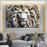 3D Majestic Lion Wall Art II - Tailored Canvases - Flyclothing LLC