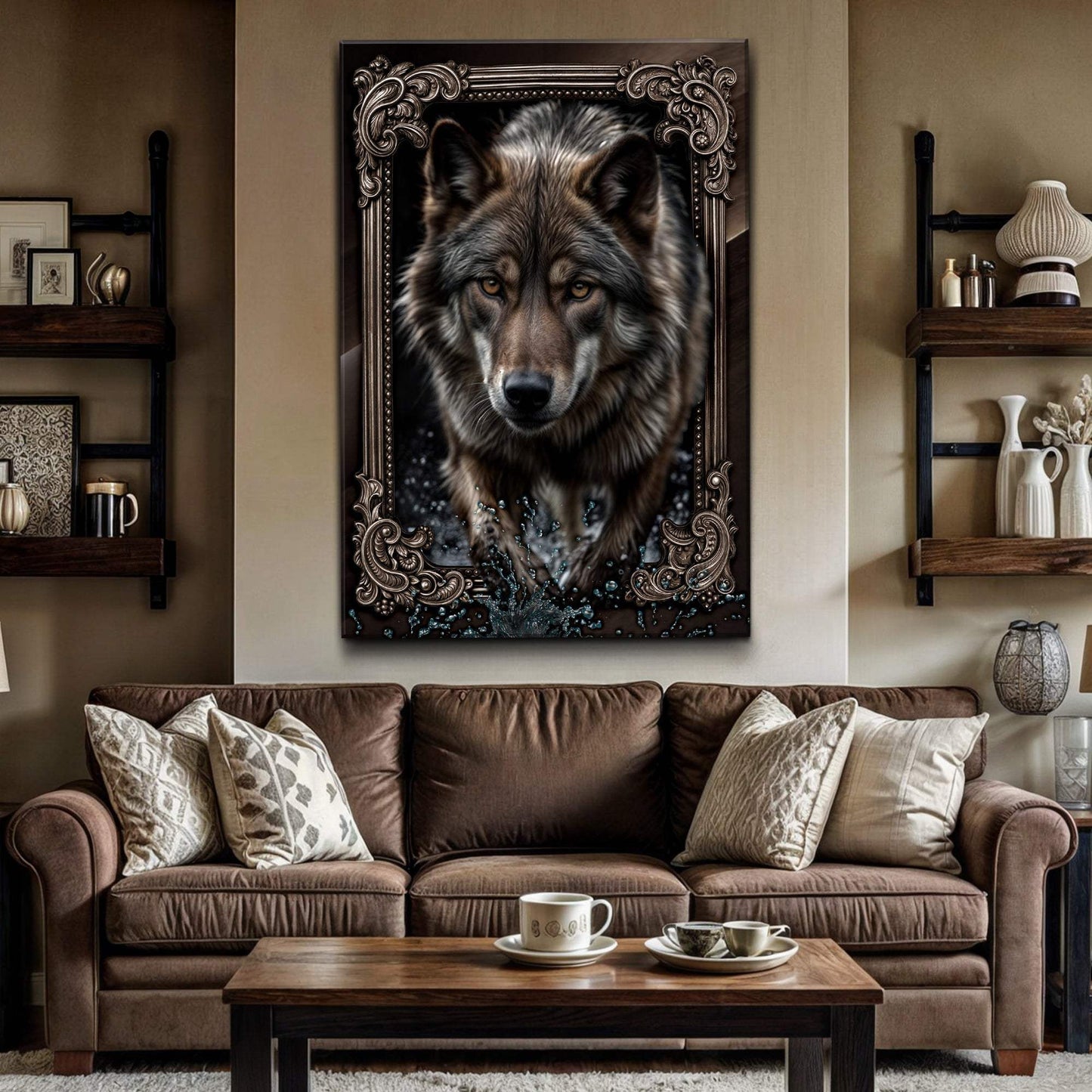3D Wolf Wall Art II - Tailored Canvases - Flyclothing LLC