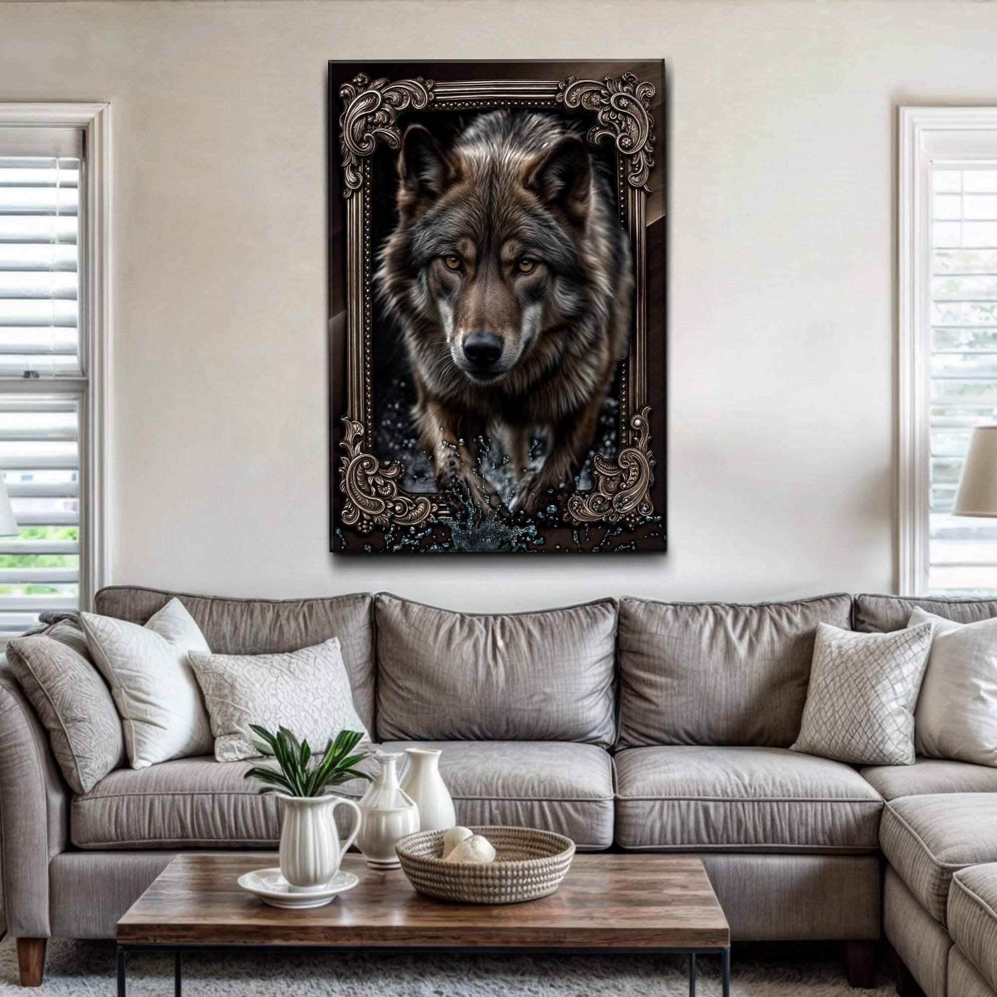 3D Wolf Wall Art II - Tailored Canvases - Flyclothing LLC