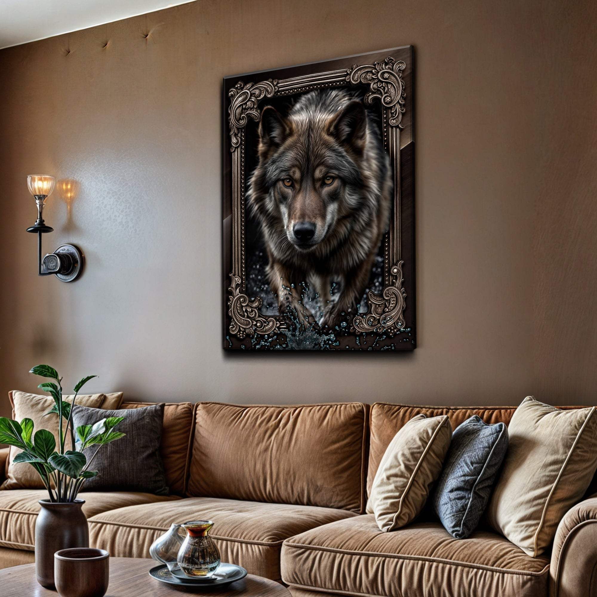 3D Wolf Wall Art II - Tailored Canvases - Flyclothing LLC