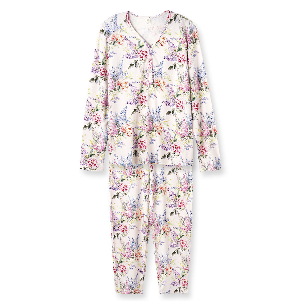 Dream Blossom Bamboo Women’s Pajama Set- Watercolor Floral - Tesa Babe - Flyclothing LLC