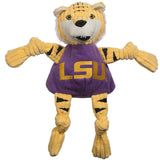 NCAA Louisiana State University, Mike the Tiger Knottie® Plush Dog Toy - HuggleHounds - Flyclothing LLC