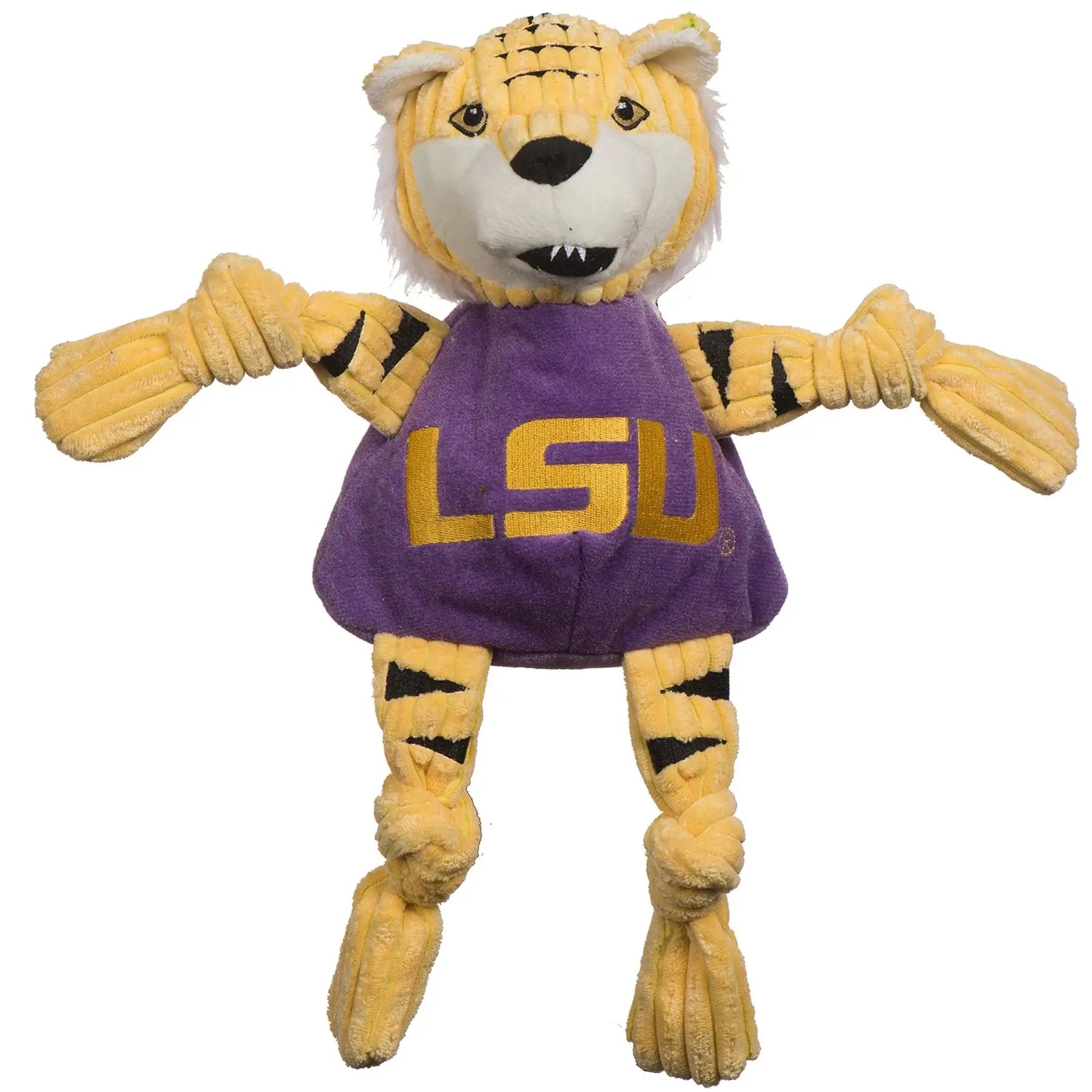 NCAA Louisiana State University, Mike the Tiger Knottie® Plush Dog Toy - HuggleHounds - Flyclothing LLC
