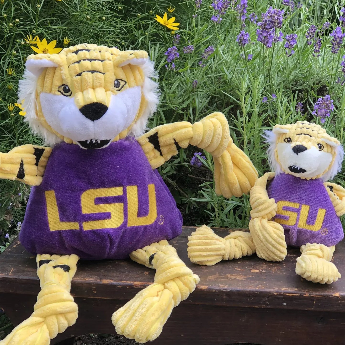 NCAA Louisiana State University, Mike the Tiger Knottie® Plush Dog Toy - HuggleHounds - Flyclothing LLC