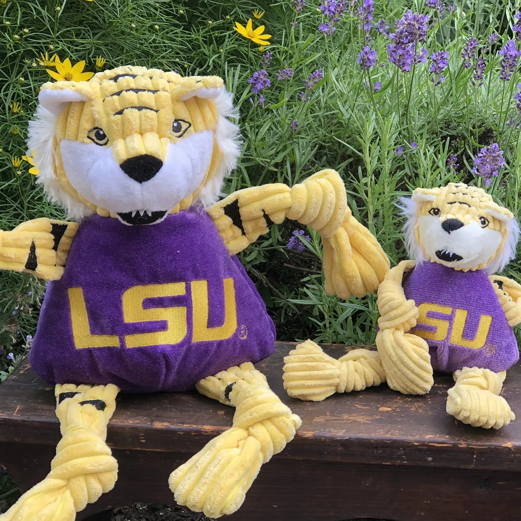 NCAA Louisiana State University, Mike the Tiger Knottie® Plush Dog Toy - HuggleHounds - Flyclothing LLC