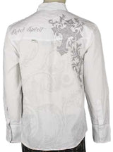 Rebel Spirit Rhinestone Cross Shirt (White) - Rebel Spirit Clothing - Flyclothing LLC