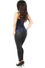 Daisy Corsets Lavish Blue Lace Front Zipper Corset - Daisy Corsets