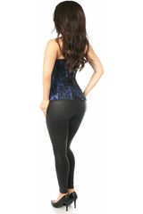 Daisy Corsets Lavish Blue Lace Front Zipper Corset - Daisy Corsets