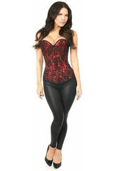 Daisy Corsets Lavish Red Lace Front Zipper Corset - Daisy Corsets