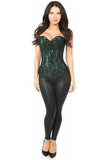 Daisy Corsets Lavish Green Lace Front Zipper Corset - Daisy Corsets - Flyclothing LLC